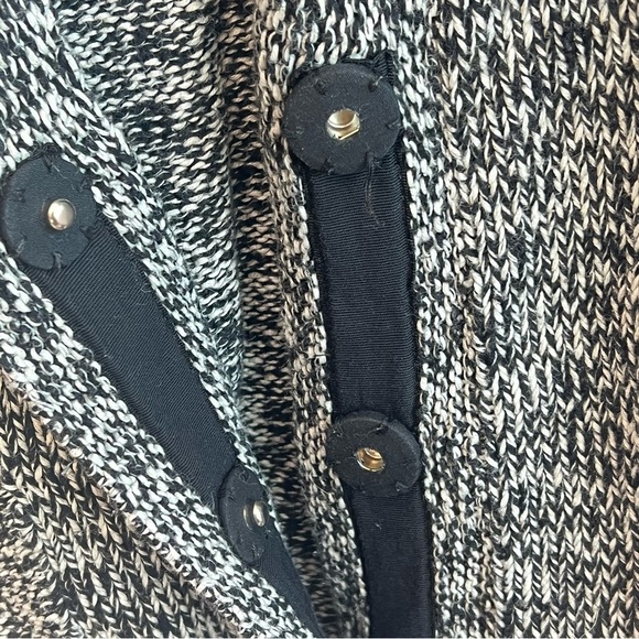 Lane Bryant Cardigan Short Sleeve black White Cotton Size 14-16 - Picture 7 of 7